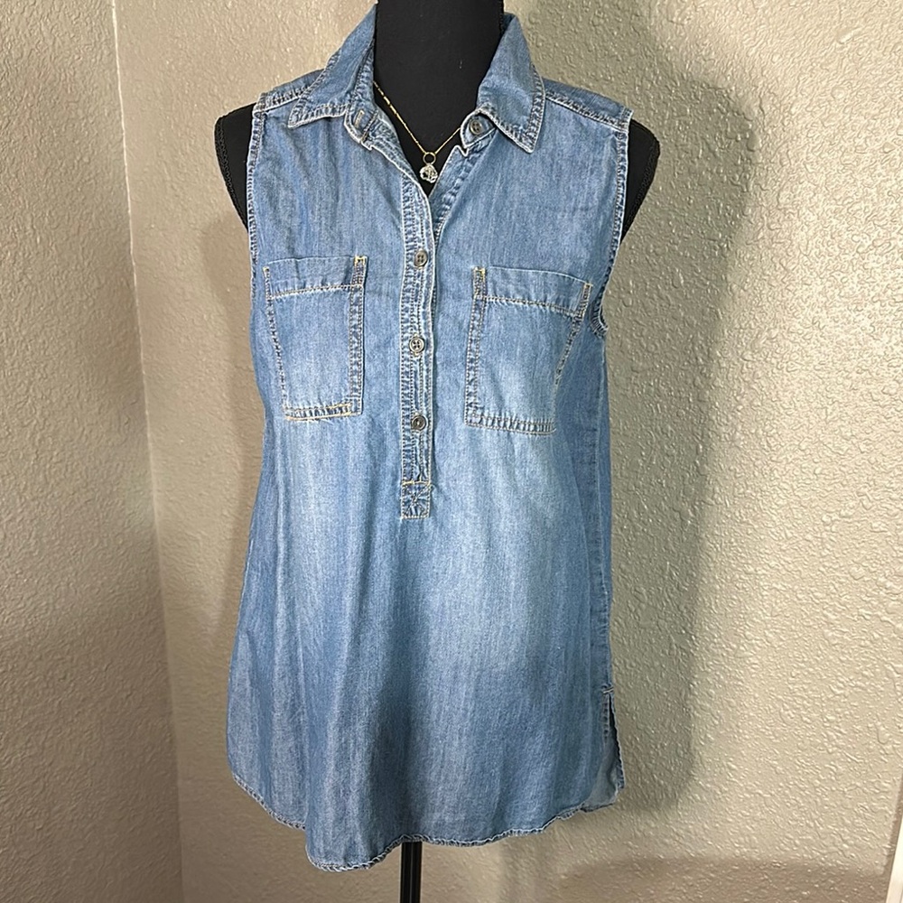 SONOMA Sleeveless Denim Shirt